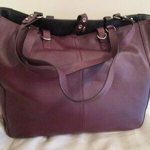 Levenger Oxblood Leather/Leather Lined Large Tote